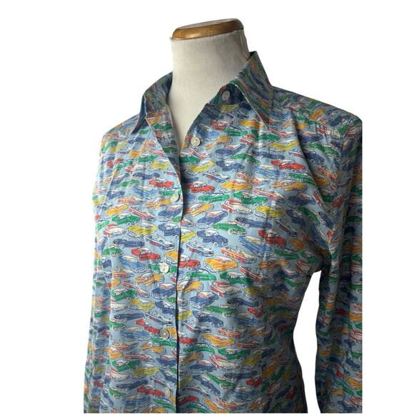 Giangi Napoli Womens Oxford Button Down Classic Cars 44 Collared - Picture 2 of 7